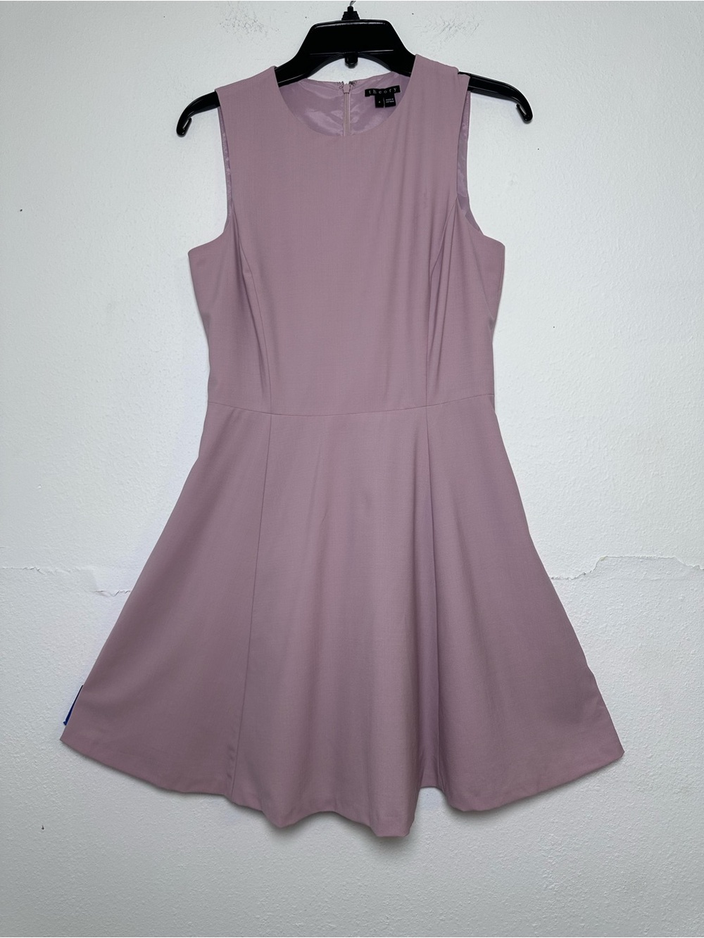 Theory VirginWool Blend Sleeveless Classic Fit and Flare Mini Dart Dress Size 4 - Picture 2 of 14